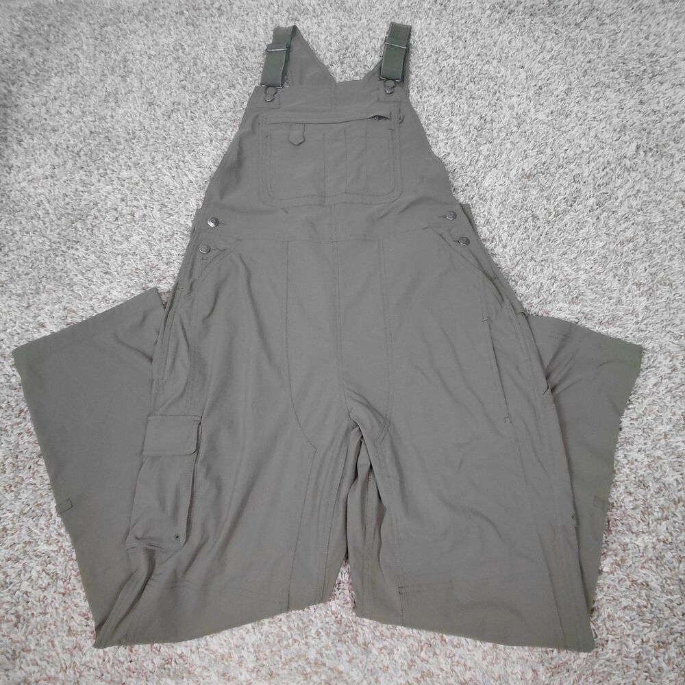 Duluth Trading Co Bib Overalls Heirloom Gardening Womens Large x 31 Olive Green